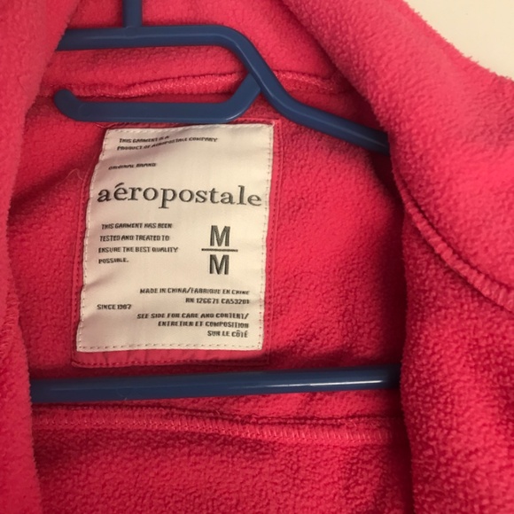 Aeropostale Pink Zippered Fleece Jacket Size M - Picture 7 of 11